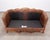 Wood Country English Style Distressed Leather and Walnut Sofa For Sale - Image 7 of 18