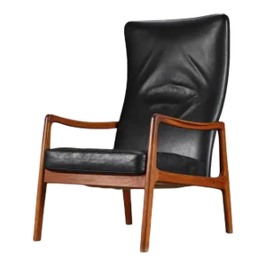 Ole WanschOle Wanscher Model Fd-159 Highback Lounge Chair in Teak + Leatherer Model Fd-159 Highback Lounge Chair in Teak + Leather