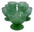 Mid-Century Lido Milano Green Sherbet/Desert Glasses - Set of 7 For Sale