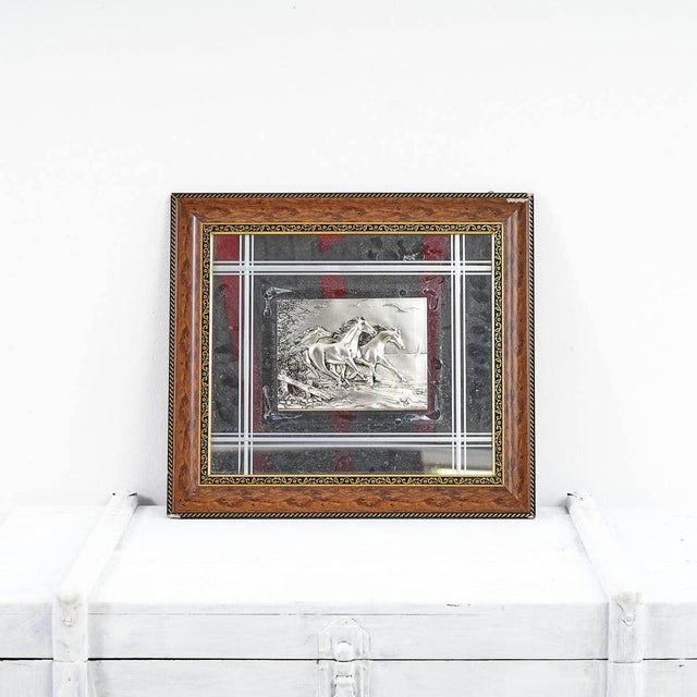 Vintage High Relief Horses Print For Sale - Image 6 of 6