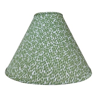 Custom Made Green Leopard Print Empire Lamp Shade For Sale