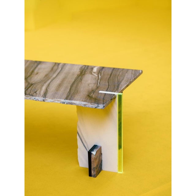 Contemporary MB Coffee Table II in Reclaimed Natural Stone by Nerinea For Sale - Image 3 of 9