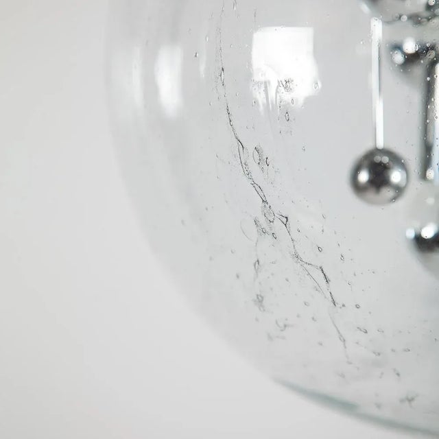 1960s Glass Ball Pendant by Ger Furth for Doria Leuchten, 1960s For Sale - Image 5 of 12