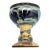 Vintage Handmade Artisan Blue/Teal/Cream Abstract Studio Pottery Goblet For Sale