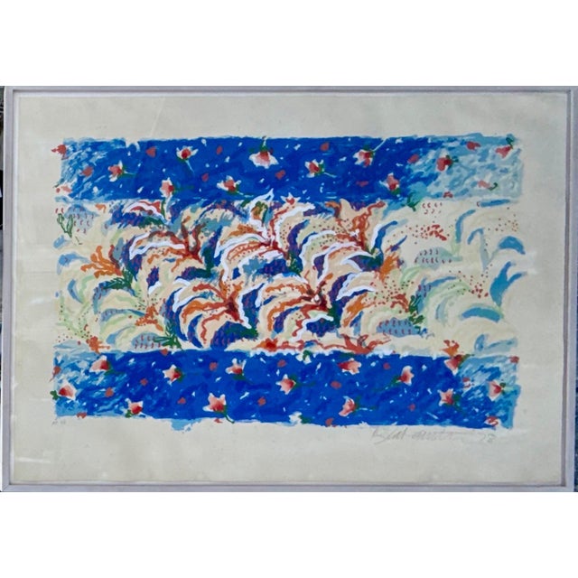 Robert Zakanitch, Huge Post Minimalist Pattern and Decoration Abstract Lithograph Robert Zakanitch, 1978 For Sale