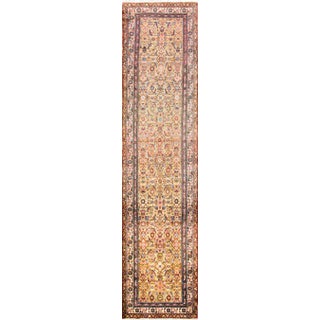 Antique Persian Malayer Runner, Camel Color 3'4" × 14'11" For Sale