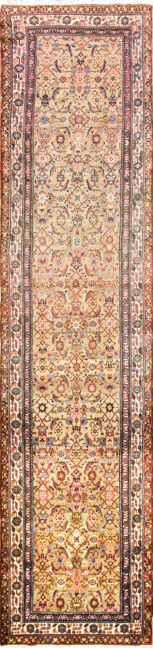 Antique Persian Malayer Runner, Camel Color