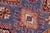 1990s Shabby Chic Tribal Super Kazak Blue/Beige Wool Rug - 9'0'' X 12'1'' For Sale - Image 5 of 10
