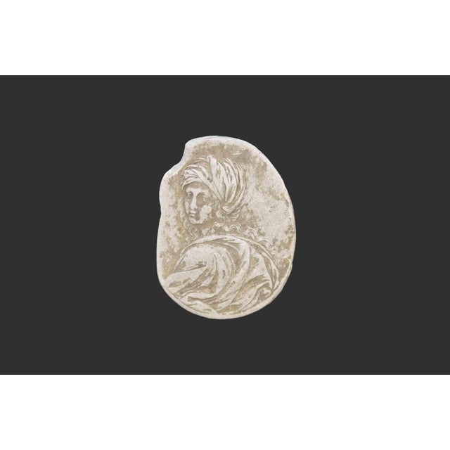 Ancient Neoclassical Cameo Intaglio in biscuit. Italy, 19th Century. Good condition.