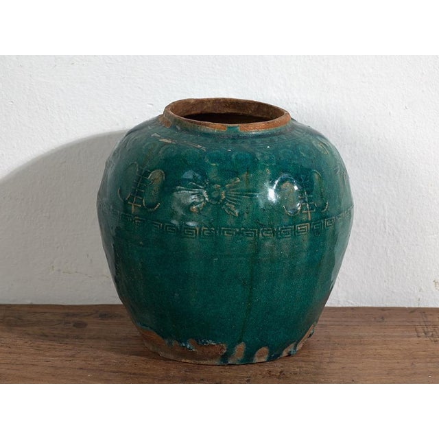 Antique Chinese Stoneware Vase For Sale - Image 5 of 6