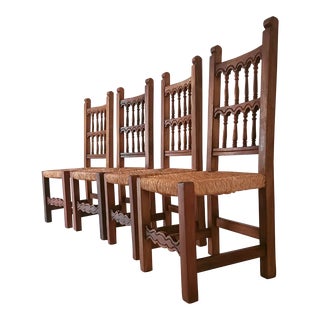 1970s Four Vintage Mexican Dining Chairs - Set of 4 For Sale