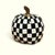 Discontinued light up pumpkin jack o’lantern from MacKenzie Childs in the classic courtly check pattern. New in original...