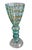 Glass Vintage Mid-Century Modern Italian Art Glass Aqua Blue Pedestal Vase For Sale - Image 7 of 7