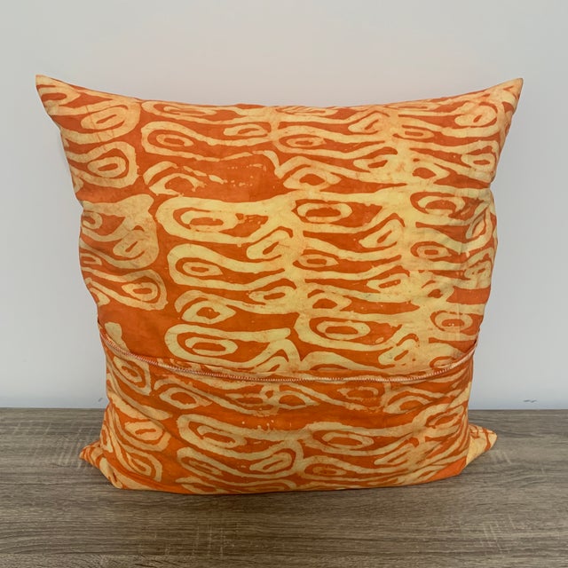 Handmade Adire (Tie-Dye) Decorative Throw Pillow Cover - Envelope style for easy to remove and change or clean access. The...