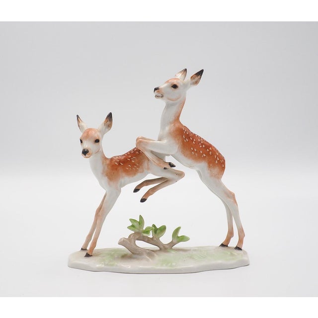 Brown Rosenthal Porcelain Deer by H. Meisel, 1950s For Sale - Image 8 of 8