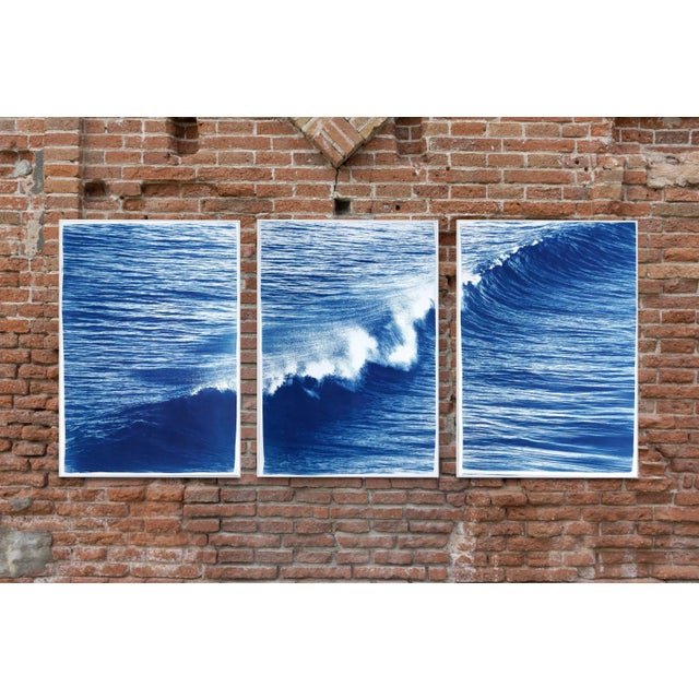 Contemporary Seascape Triptych of Crashing Wave Off Los Angeles - 3 Pieces For Sale - Image 10 of 10