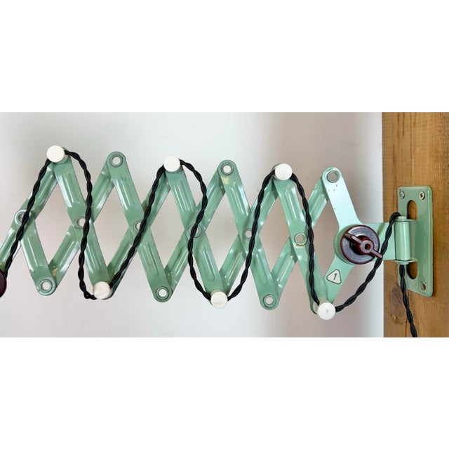 1950s Industrial East German Scissor Lamp from Veb Zweckleuchtenbau Dresden, 1950s For Sale - Image 5 of 18