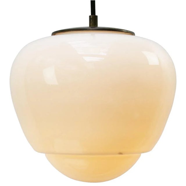 Ppaline glass pendant. 2 meter black wire E27/E26 Up to 250V (Europe/UK Standard).The wiring of this item may be original...