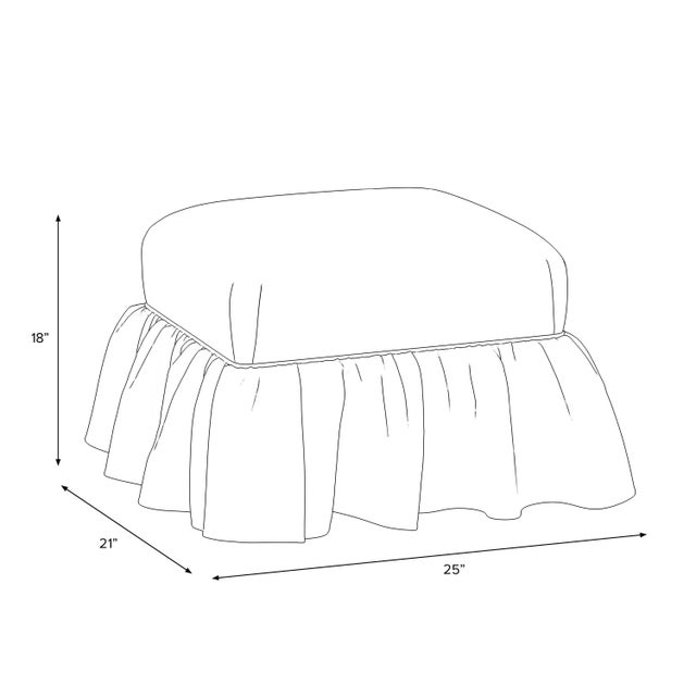 Not Yet Made - Made To Order Edith Ruffle Ottoman in Lilac Tree of Life Floral For Sale - Image 5 of 5