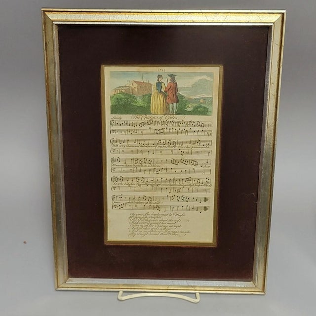 English Pair of Late 18th Century English Hand-Tinted Engraved Music Sheets, “The Charms of Celia” & “The Beer-Drinking Briton,” C. 1780 For Sale - Image 3 of 11