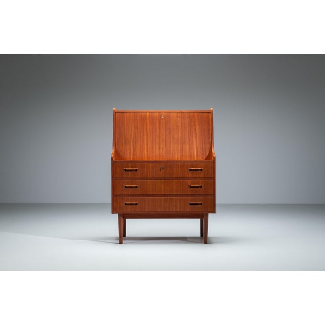 Mid-Century Danish Secretary by Gunnar Nielsen Tibergaard, 1960s For Sale - Image 3 of 18