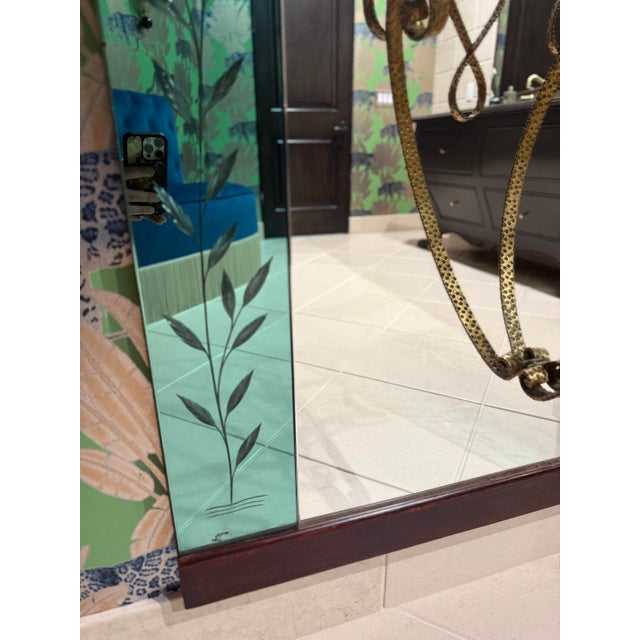 Cerulean Venetian Style Mirror With Console From Crystal Art For Sale - Image 8 of 8