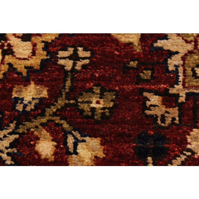 Textile Shabby Chic Ziegler 1990's Red/Blue Wool Runner Rug- 2'8'' X 13'4'' For Sale - Image 7 of 10