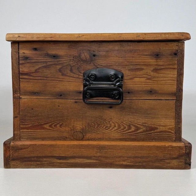 Vintage English Pine Storage Chest For Sale - Image 9 of 12