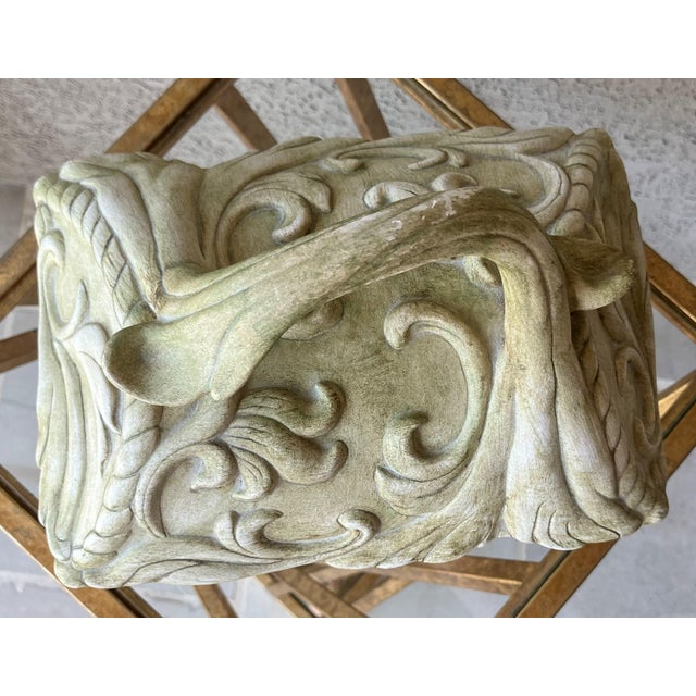 Circa 1960 Neoclassic-Style Ceramic Bisque Acanthus Leaf Lidded Centerpiece Box For Sale - Image 18 of 18