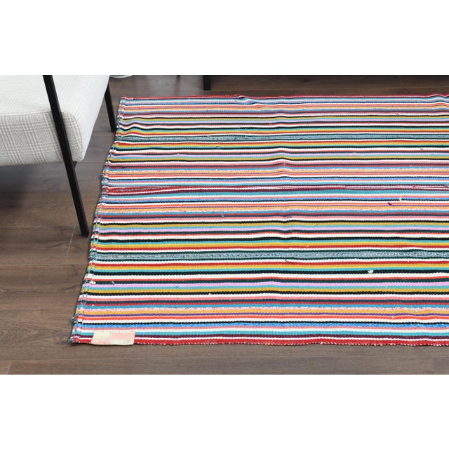 Textile Vintage Turkish Oushak Handmade Wool Cotton Pink Green Area Rug For Sale - Image 7 of 12