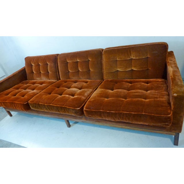 Vintage Florence Knoll Rosewood Base & Mohair Sofa Chairish