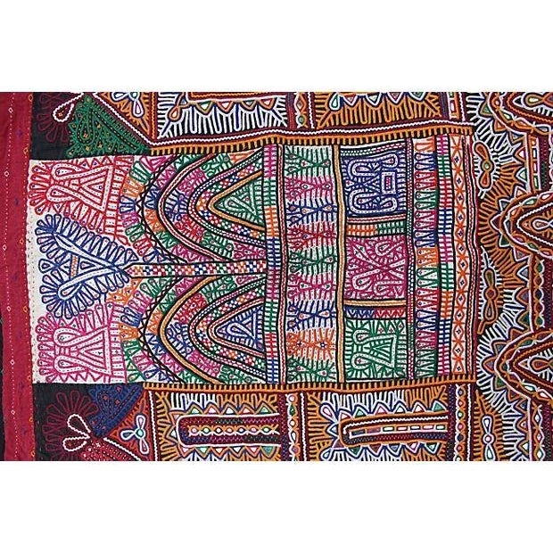 Vintage Indian Embroidered Katchi Textile For Sale - Image 4 of 5