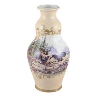 Colossal Porcelain Vase with Motif of Two Wood Grouses from Royal Copenhagen, 1913 For Sale