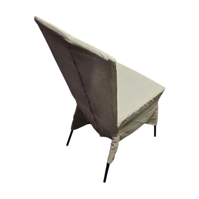 Brown Canvas Dining Chairs by Gerard Van Den Berg, Set of 2 For Sale - Image 8 of 13