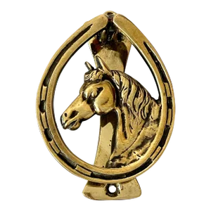 1930’s English Brass Equestrian Horse Door Knocker