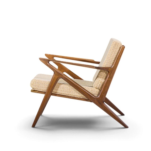 Wood Poul Jensen for Selig Mid Century Walnut Z Lounge Chairs - Pair For Sale - Image 7 of 12