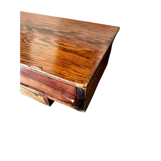 Mid 20th Century Brutalist Style MCM Wood Bookcase Magazine Stand For Sale - Image 16 of 18