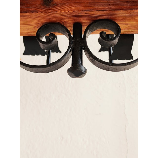 Vintage Spanish Revival Wrought Iron Chandelier For Sale - Image 11 of 12