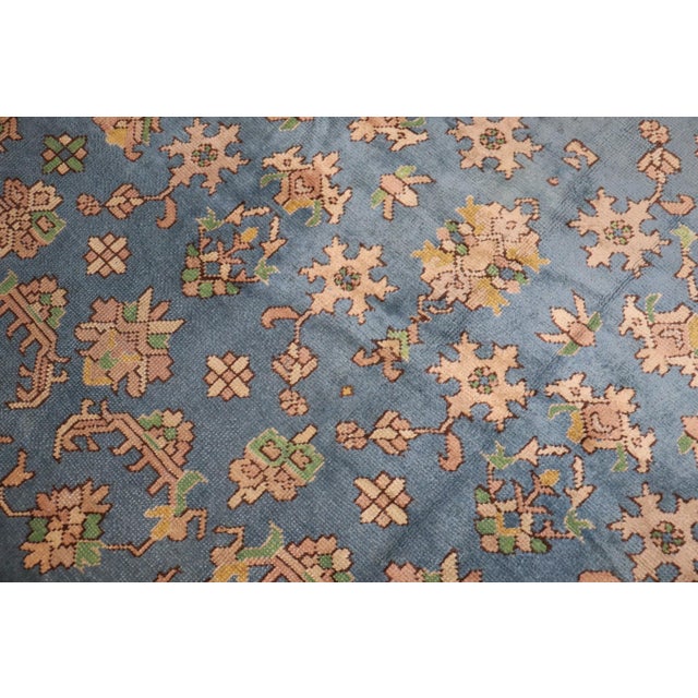 Large Antique Turkish Oushak Rug - 11'2" x 16'1" For Sale - Image 4 of 10