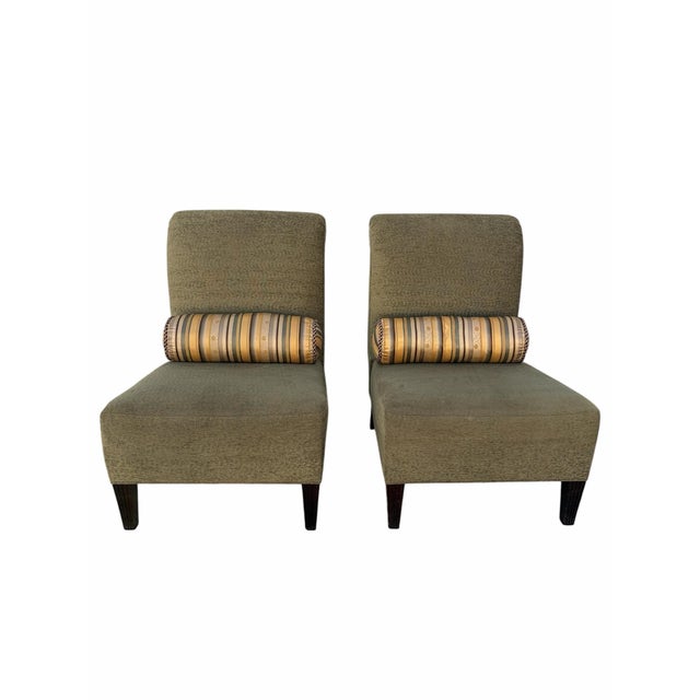 Early 21st Century Barbara Barry for Baker Slipper Chairs - A Pair For Sale - Image 5 of 8
