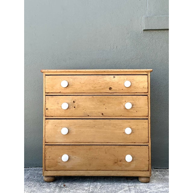 Vintage Primitive Pine Chest of Drawers For Sale - Image 4 of 12