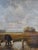 Textile James T. Breen Antique 19th Century Oil Painting Moody Pastoral Landscape With Cows For Sale - Image 7 of 17
