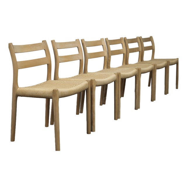 Model 84 Dining Chairs by Niels Otto (N. O.) Møller for J.L. Møllers, 1970s, Set of 6 For Sale