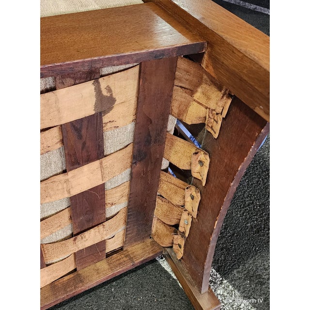 Antique Mission Oak Arts & Crafts Period Charles P. Limbert Settee Settle, C1906-1915 For Sale - Image 16 of 16