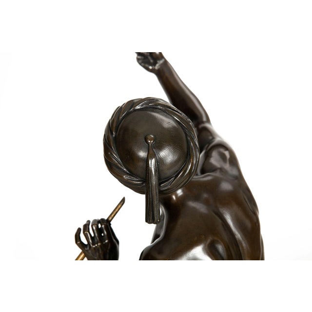Brown Rare British Bronze Sculpture “Snake Charmer” (1876) by Sir Thomas Brock For Sale - Image 8 of 12