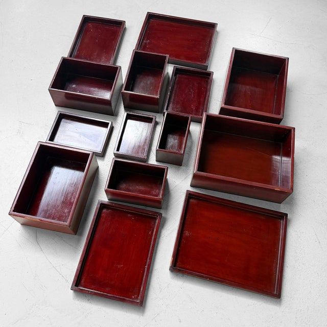 1920s Taishō Japanese Kiridame Nesting Boxes, 1920, Set of 7 For Sale - Image 5 of 18