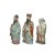 1980s Chinese Canton Color Mixed Fenghsui Fok Lok Shao Figure Set For Sale - Image 5 of 5
