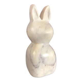 Solid Marble Modernist Bunny Rabbit Sculpture For Sale