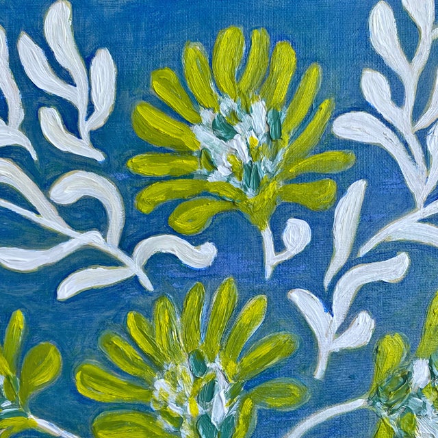 Medium: Acrylic and oil on canvas Frame: Gold bamboo-style, gilded Size: 16" x 20" Artist: Tatiana Duperault Condition:...