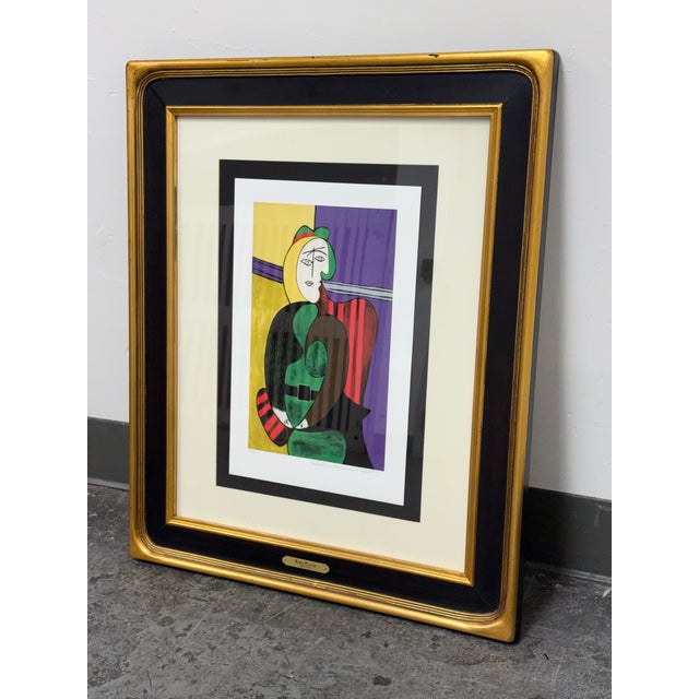 Design Plus Gallery presents a Framed Limited-Edition “Untitled” Lithograph by Pablo Picasso. This work presents a Cubist-...